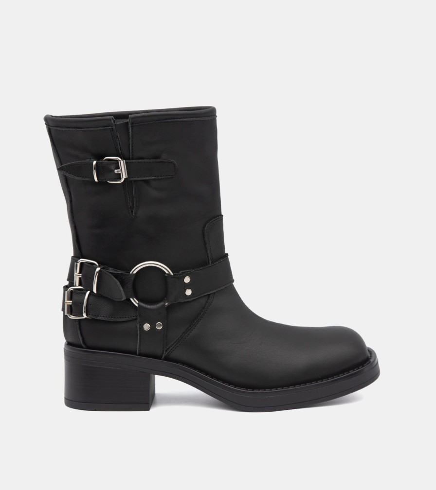 Ankle Boots GIACKO | Biker Vitello Nero