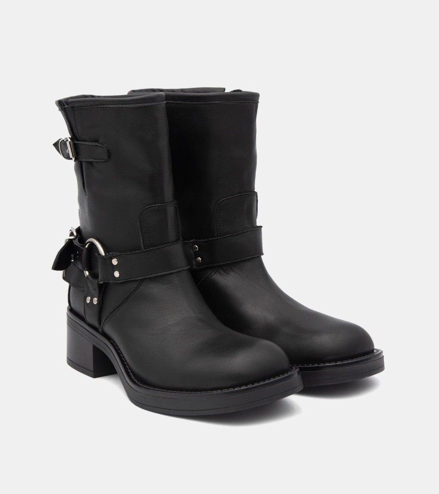 Ankle Boots GIACKO | Biker Vitello Nero