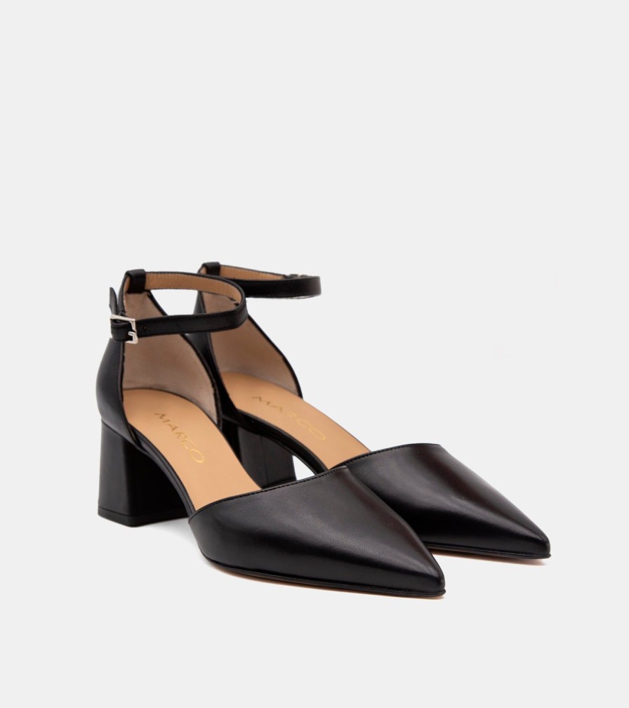 Pumps CRISPI | Black Nappa Decollete