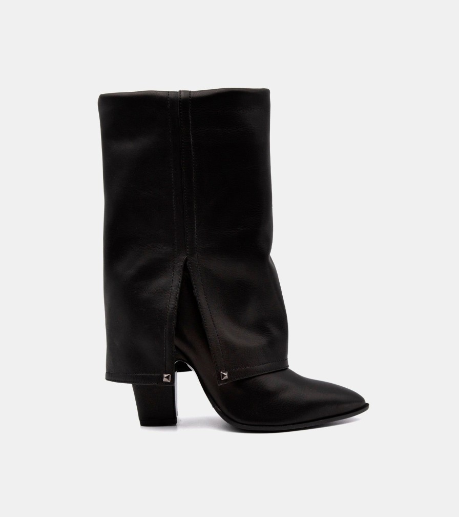 Boots GOLD | Black Nappa Boots