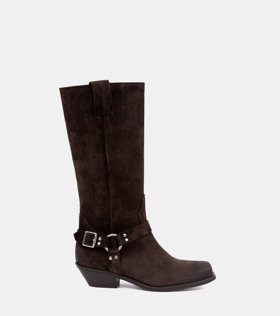 Texans Vu0026C | Dark Brown Suede Boots