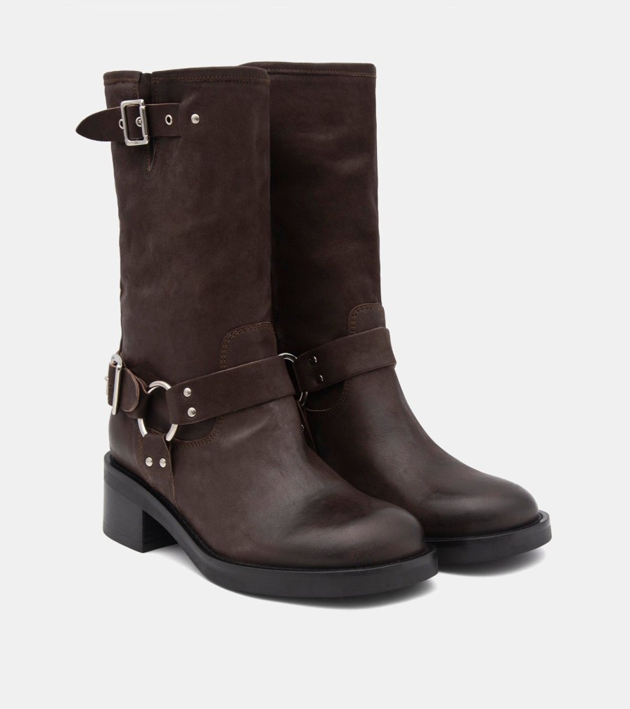 Ankle Boots Vu0026C | Biker Vitello Testa Di Moro