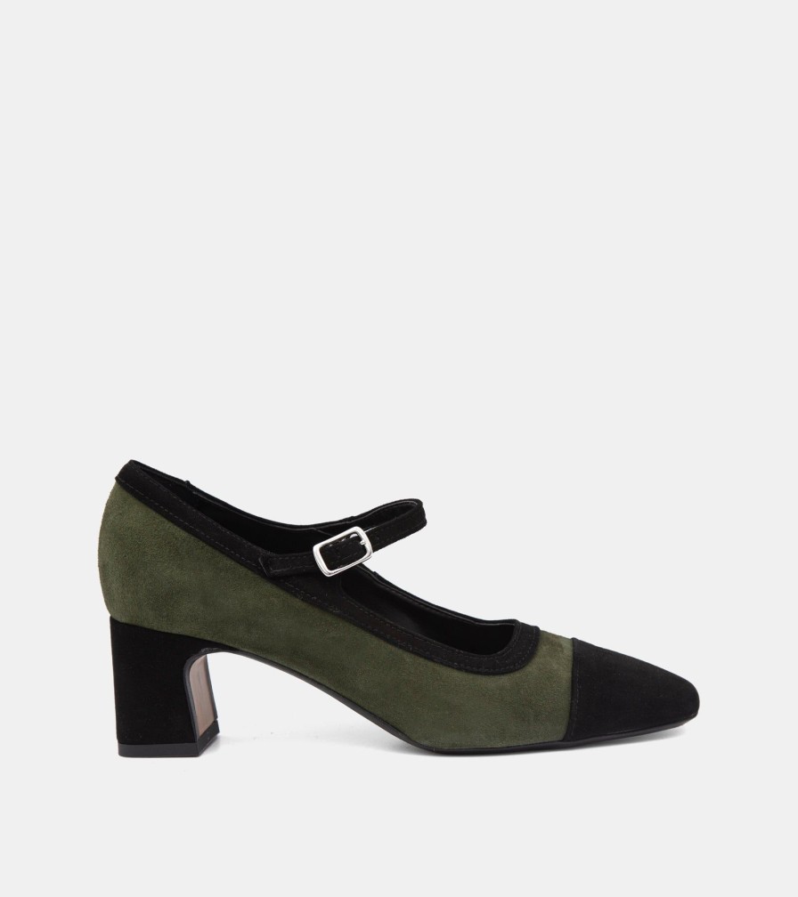 Pumps NOE | Green Suede Decollete