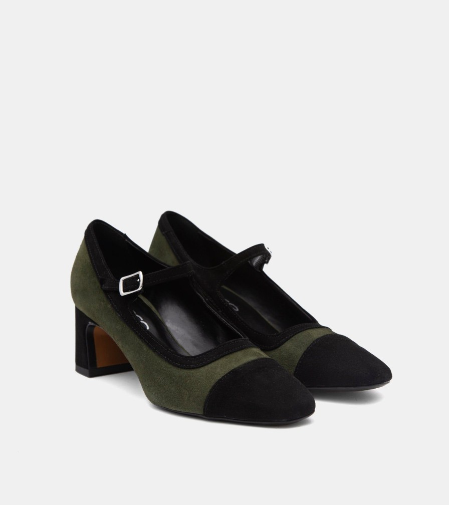 Pumps NOE | Green Suede Decollete