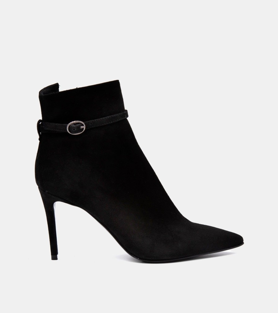 Ankle Boots GOLD | Black Suede Ankle Boots