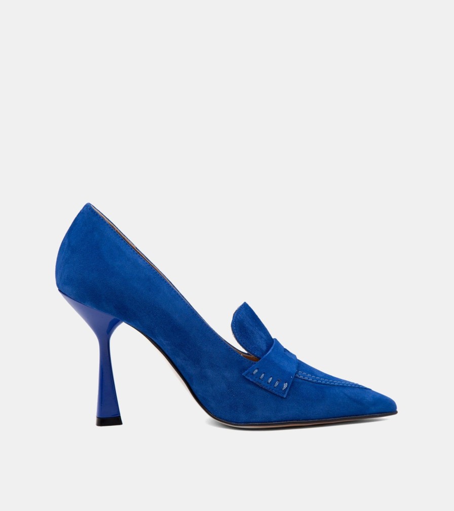 Pumps CRISPI | Blue Suede Decollete