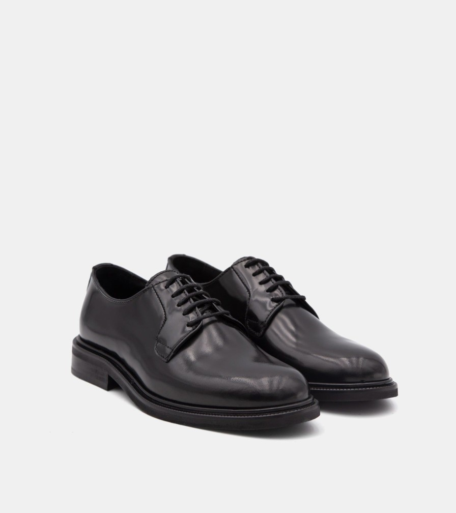 Lace Up VENI | Stringate Abrasivato Nero