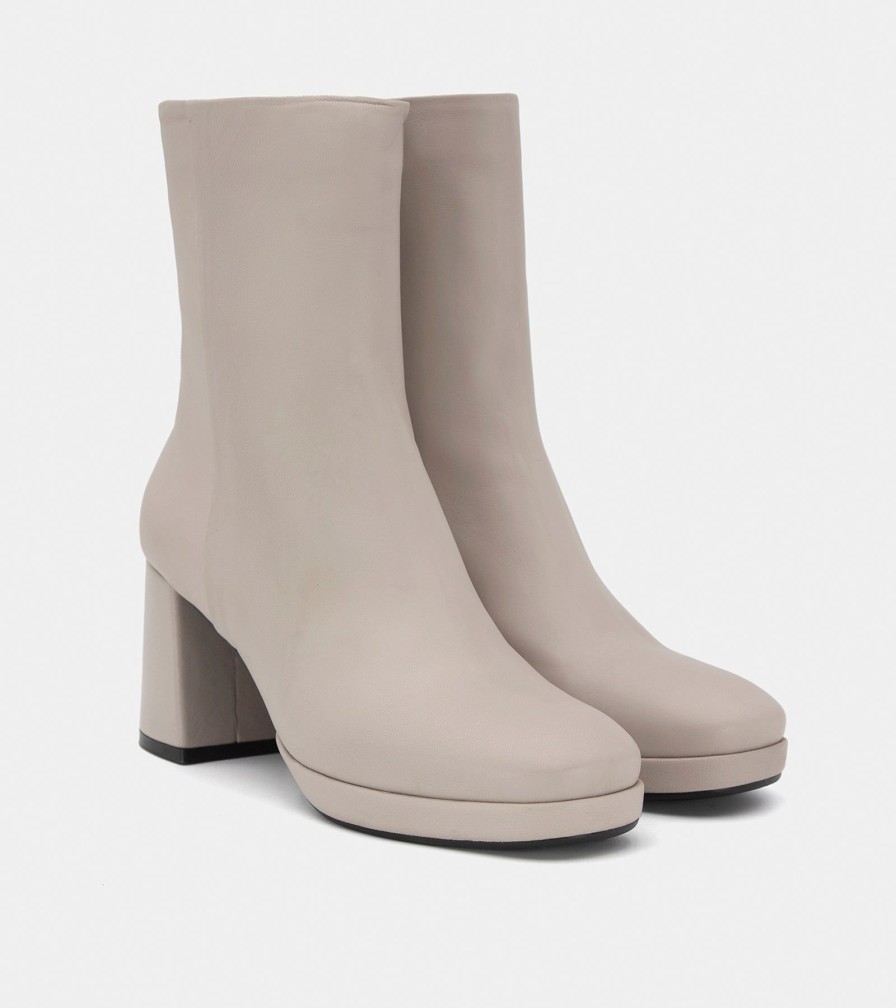 Ankle Boots ANIMA | Chalk Nappa Ankle Boots