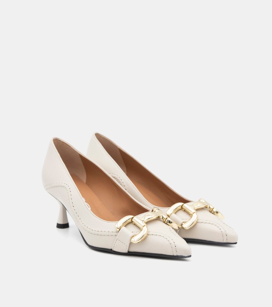 Pumps MARTINA | Milk Nappa Decollete