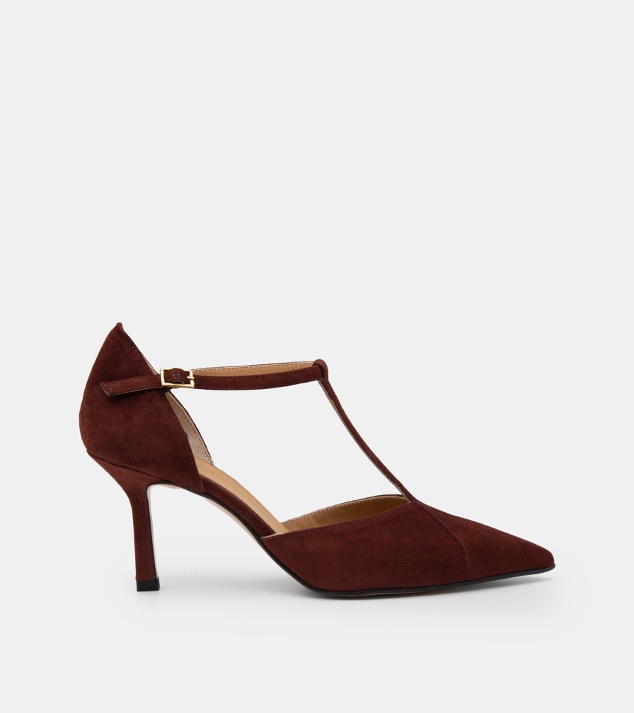 Pumps CRISPI | Chestnut Suede Decollete