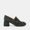 Moccasins MARTINA | Green Suede Loafers