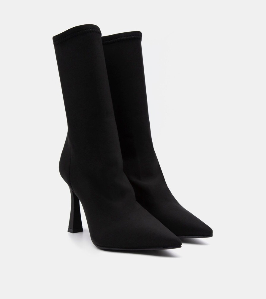 Ankle Boots CANAPE | Black Lycra Ankle Boots