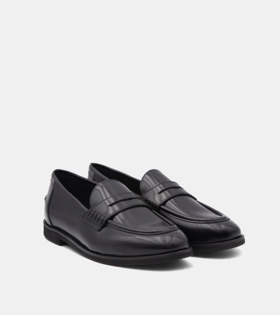 Moccasins JOAN | Mocassini Abrasivato Nero