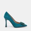 Pumps CANAPE | Petroleum Suede Decollete