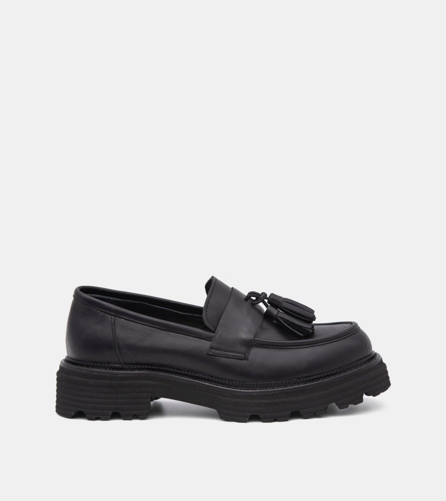 Moccasins PEOCHI | Mocassini Pelle Nero