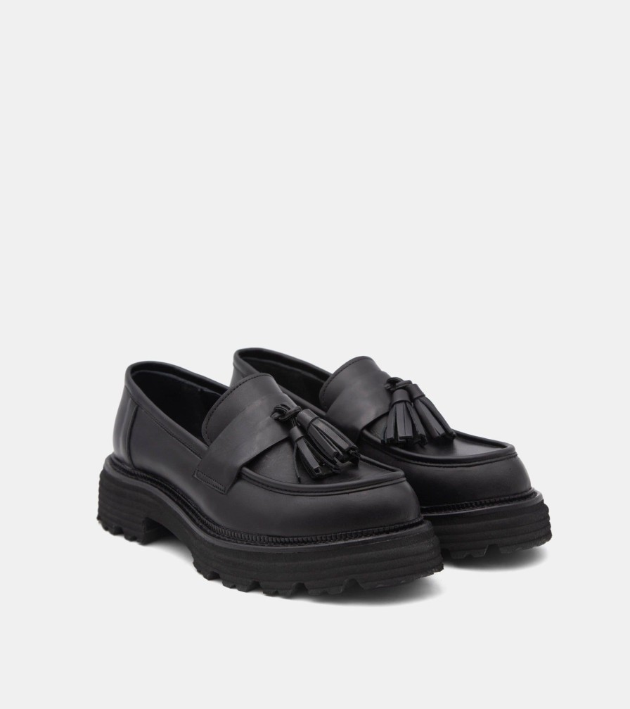 Moccasins PEOCHI | Mocassini Pelle Nero