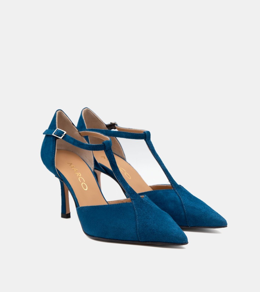 Pumps CRISPI | Petroleum Suede Decollete