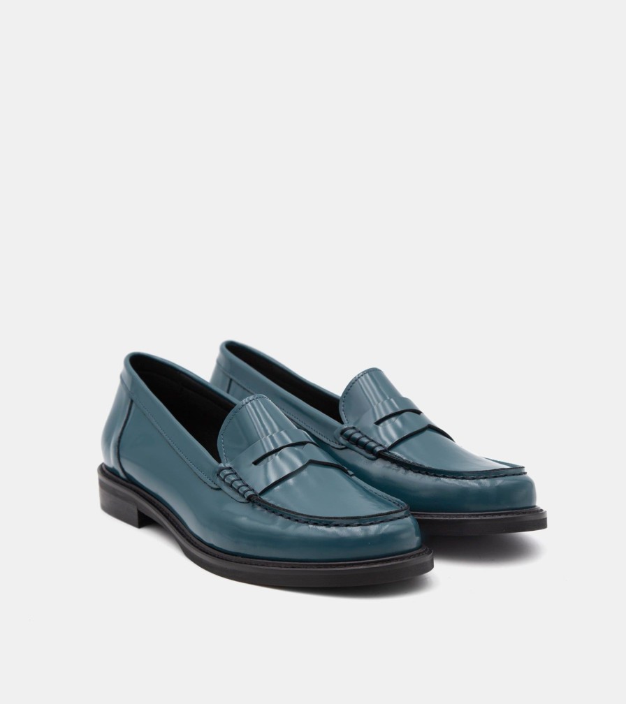 Moccasins LADYSHOES | Petroleum Brushed Loafers