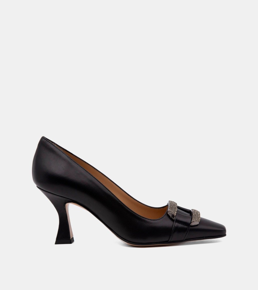 Pumps CRISPI | Black Nappa Decollete