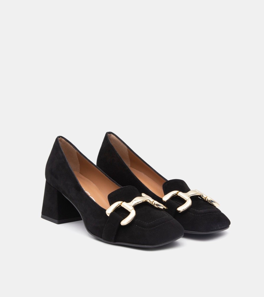 Moccasins MARTINA | Black Suede Loafers