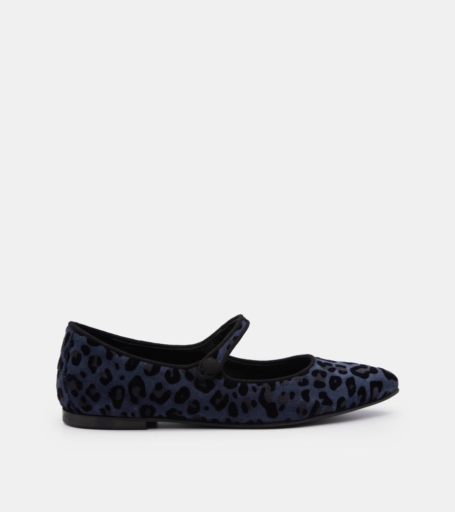 Dancers ESTER | Blue Leopard Ballerinas