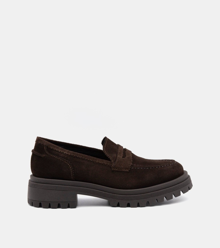 Moccasins CROWN | Brown Suede Loafers