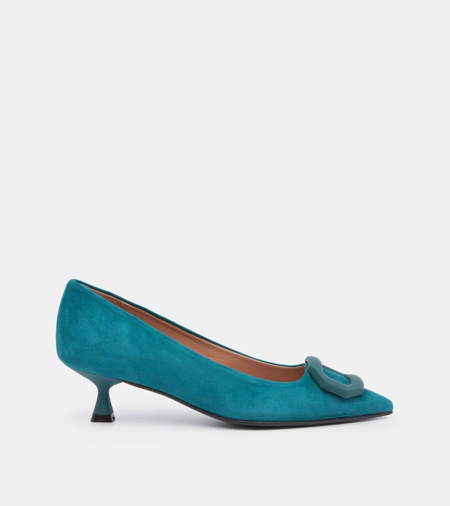 Pumps CANAPE | Petroleum Suede Decollete