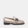 Moccasins MARTINA | Gold Laminated Loafers