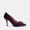 Pumps CANAPE | Plum Velvet Decollete