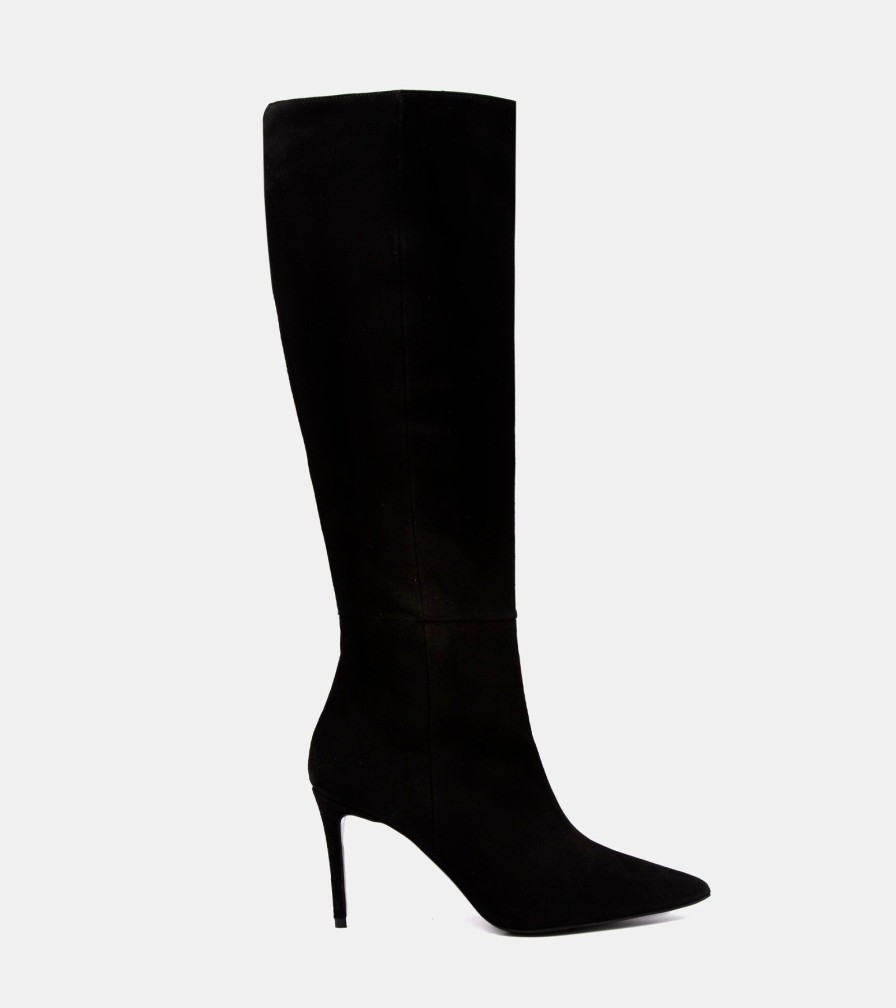 Boots GOLD | Black Suede Boots