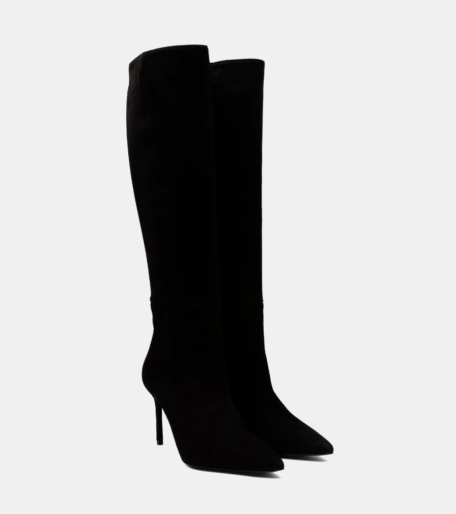 Boots GOLD | Black Suede Boots