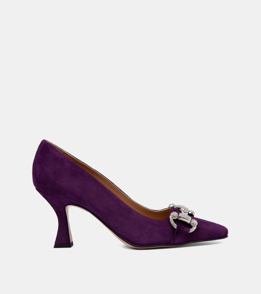 Pumps CRISPI | Purple Suede Decollete