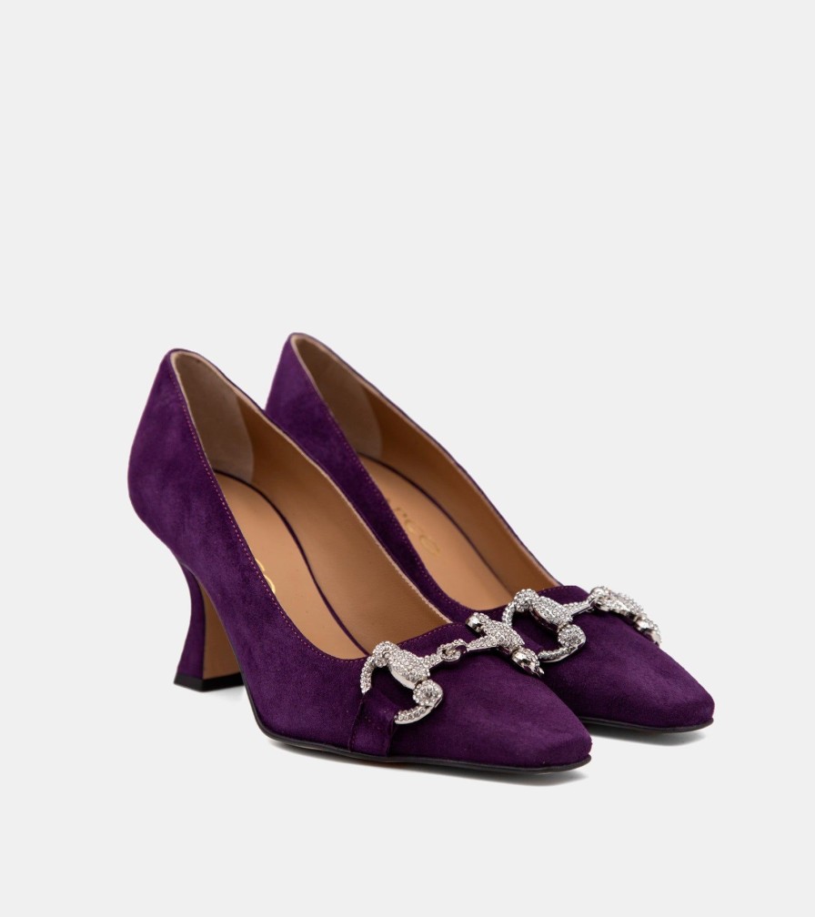 Pumps CRISPI | Purple Suede Decollete