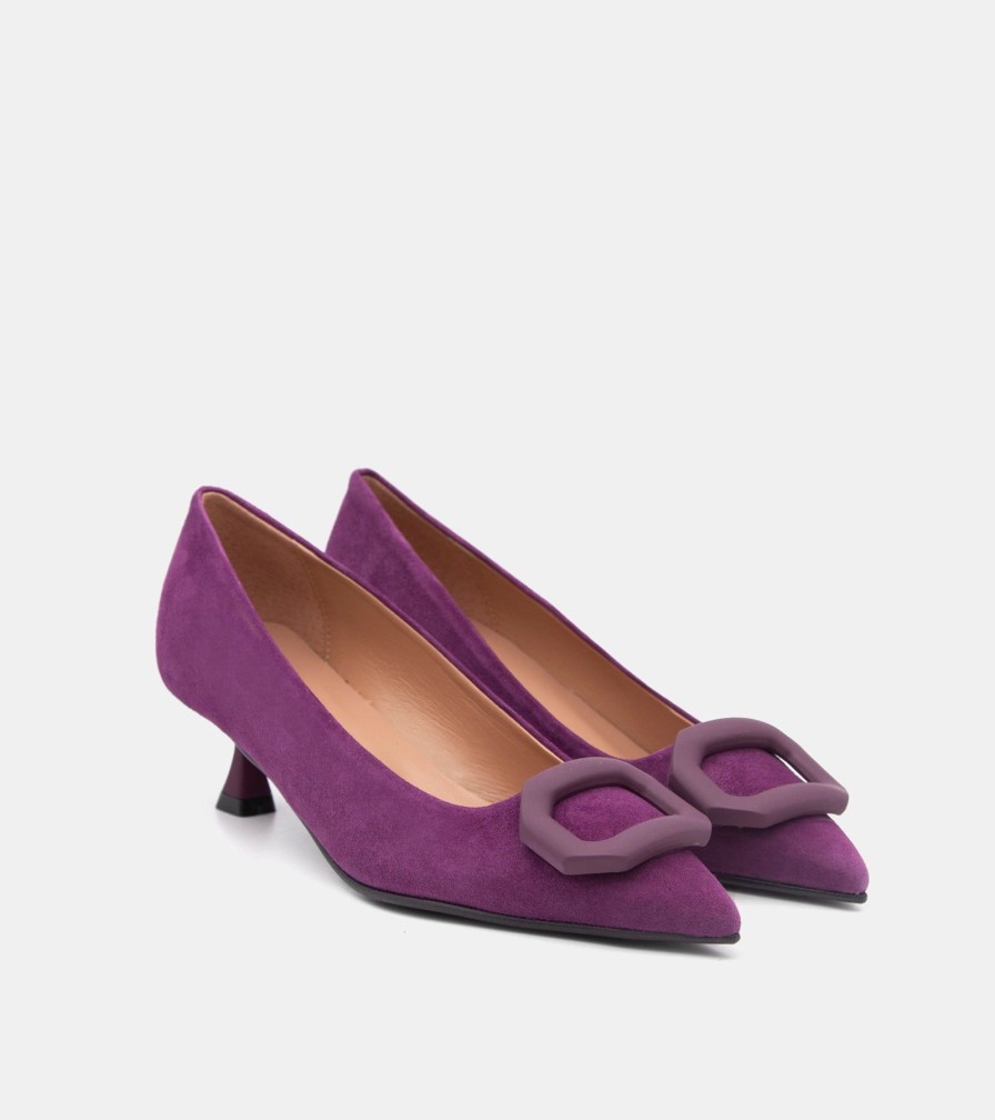 Pumps CANAPE | Plum Suede Decollete