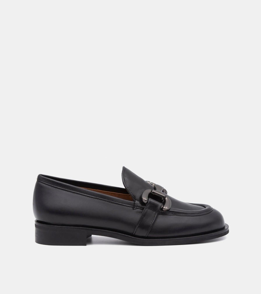 Moccasins MARTINA | Black Nappa Loafers