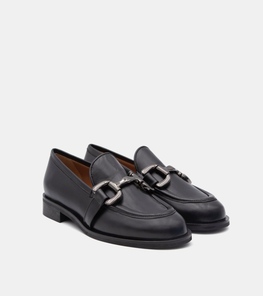 Moccasins MARTINA | Black Nappa Loafers