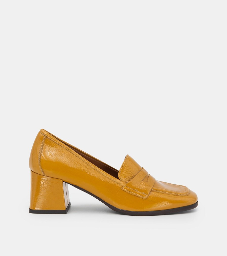 Moccasins ANIMA | Yellow Naplak Loafers