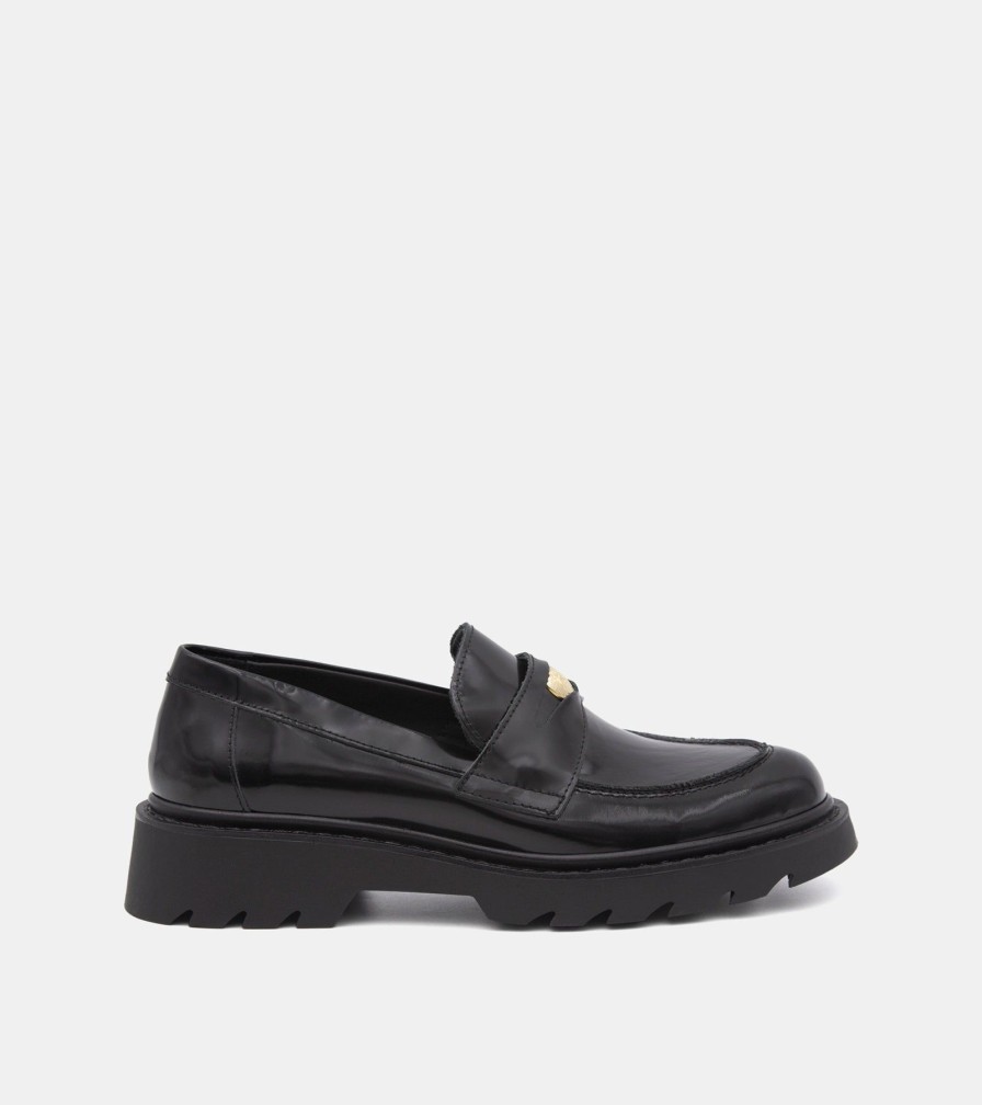 Moccasins JOAN | Mocassini Abrasivato Nero