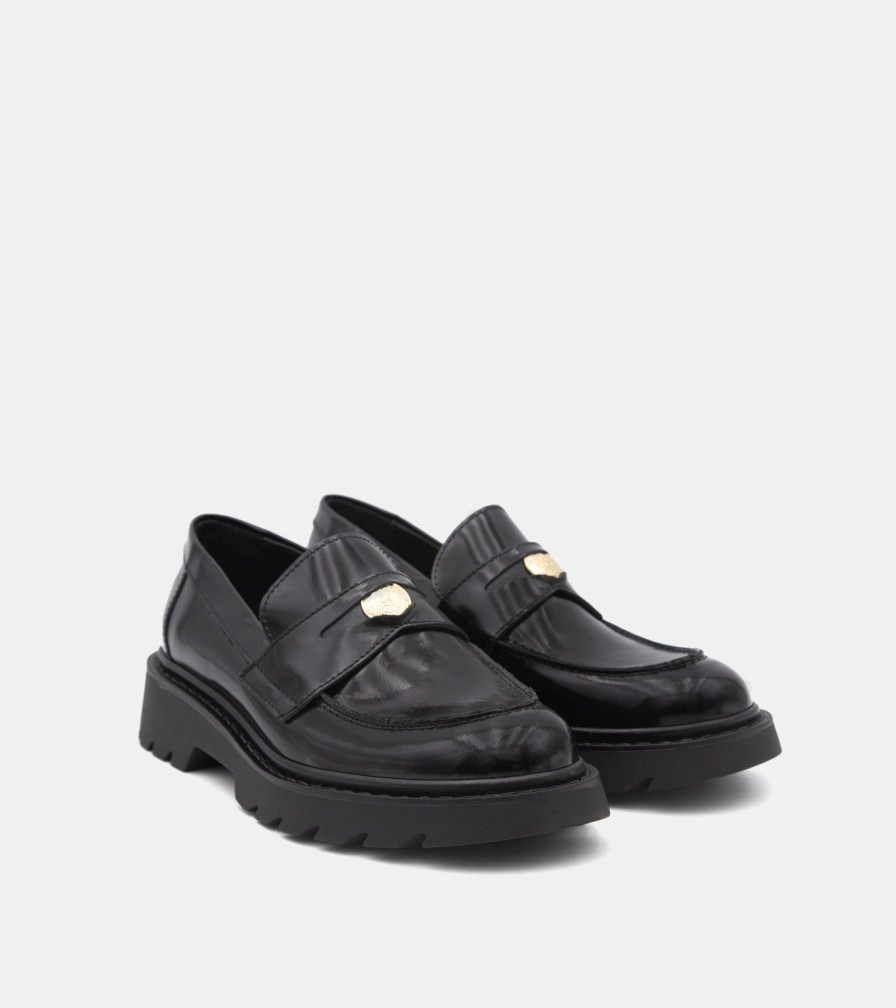 Moccasins JOAN | Mocassini Abrasivato Nero