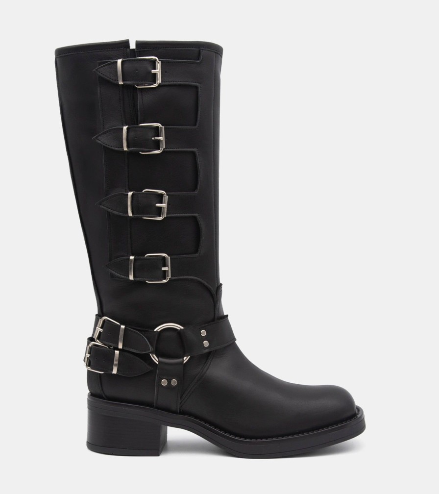 Boots GIACKO | Bikers Pelle Nero