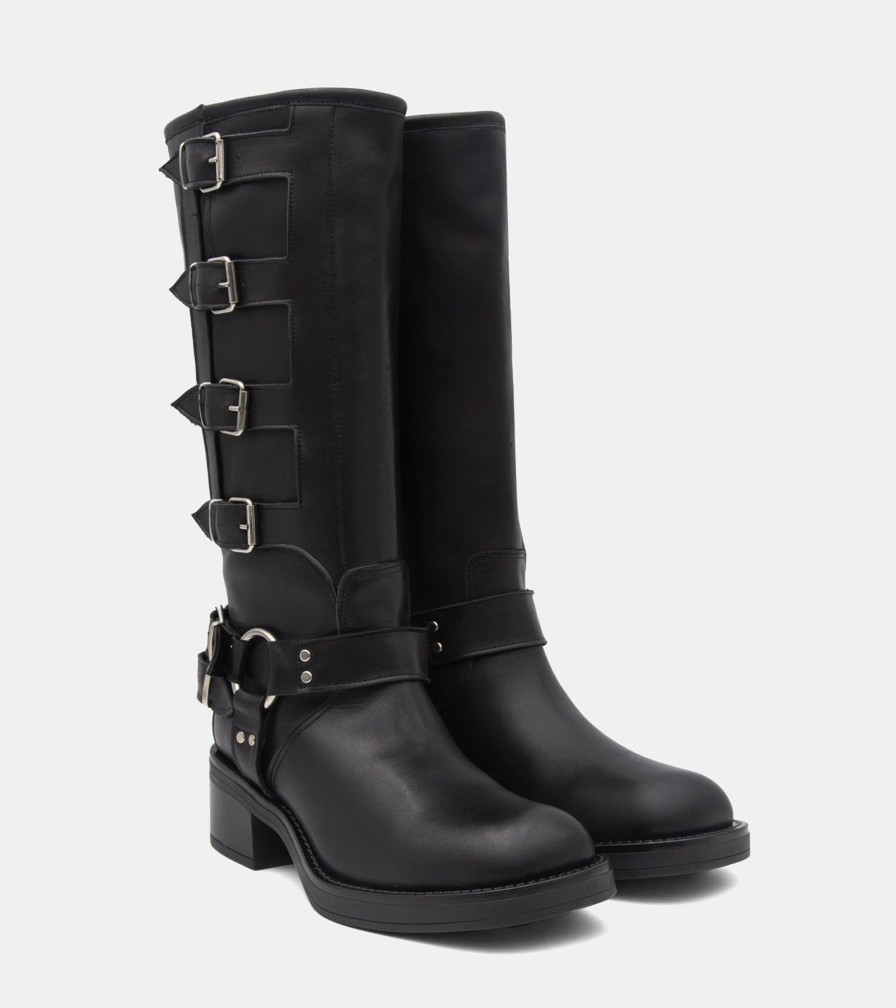 Boots GIACKO | Bikers Pelle Nero