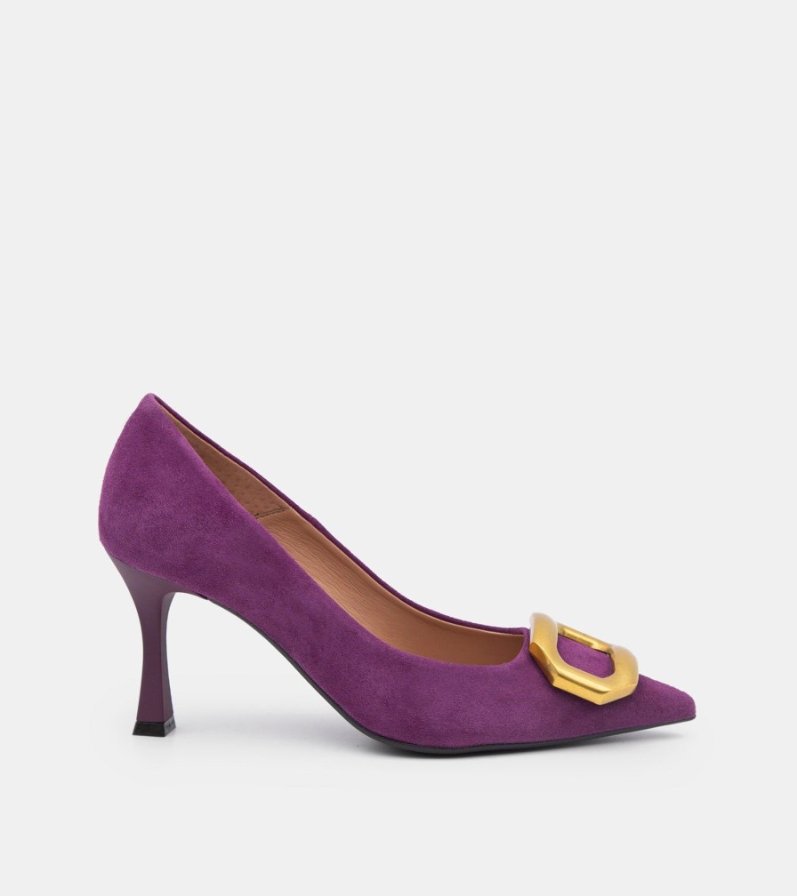 Pumps CANAPE | Plum Suede Decollete