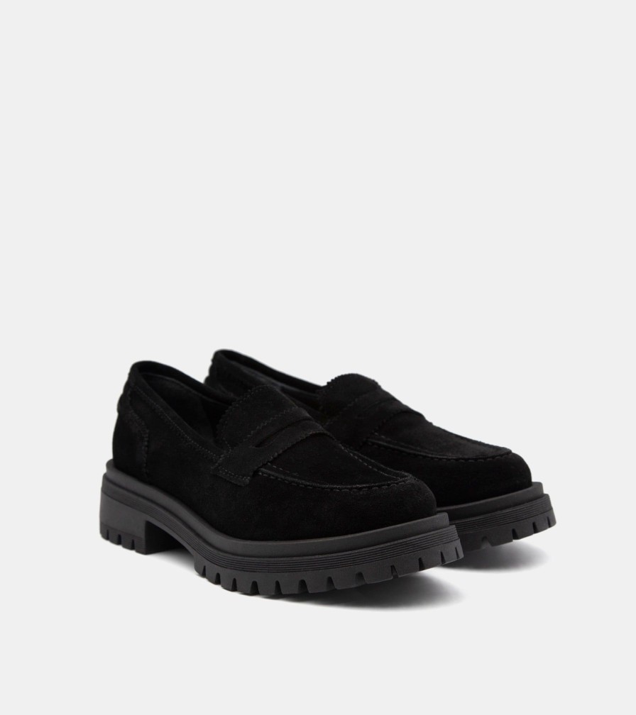 Moccasins CROWN | Black Suede Loafers