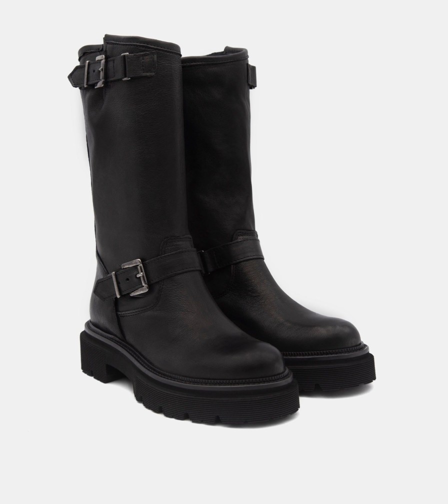 Ankle Boots MARILYN | Biker Pelle Nero