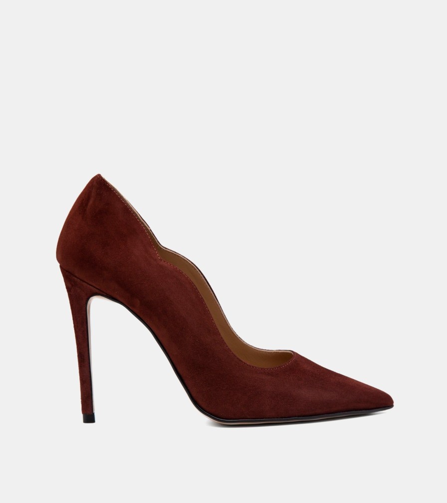 Pumps CRISPI | Brown Suede Decollete