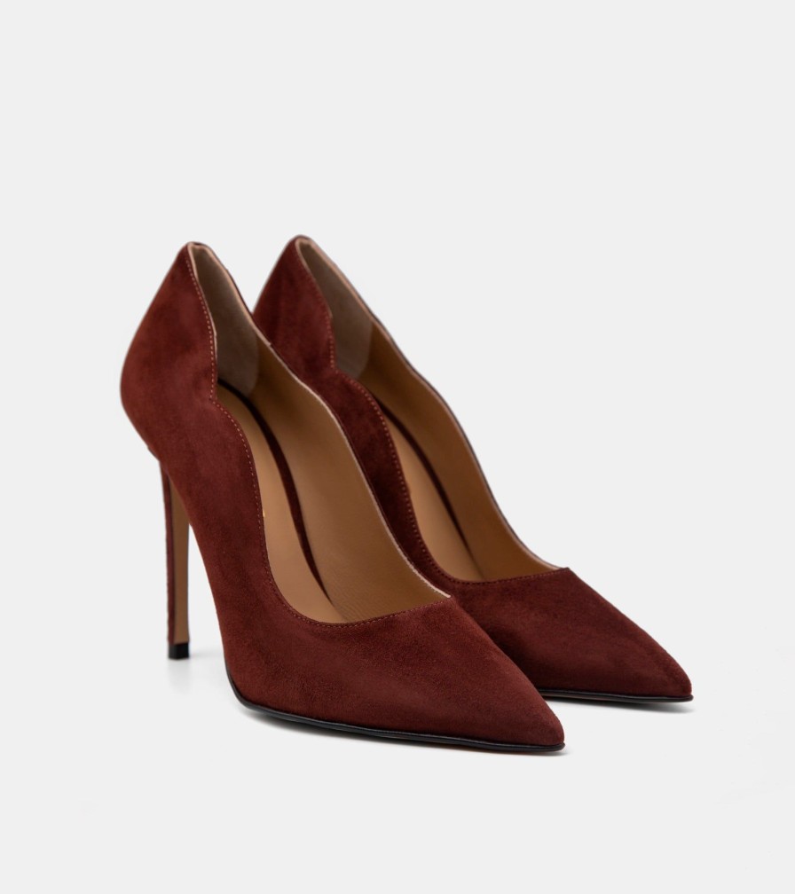 Pumps CRISPI | Brown Suede Decollete