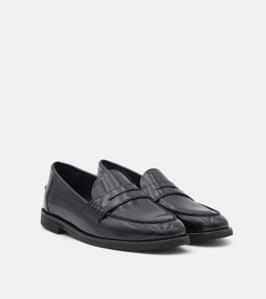 Moccasins JOAN | Mocassini Abrasivato Nero