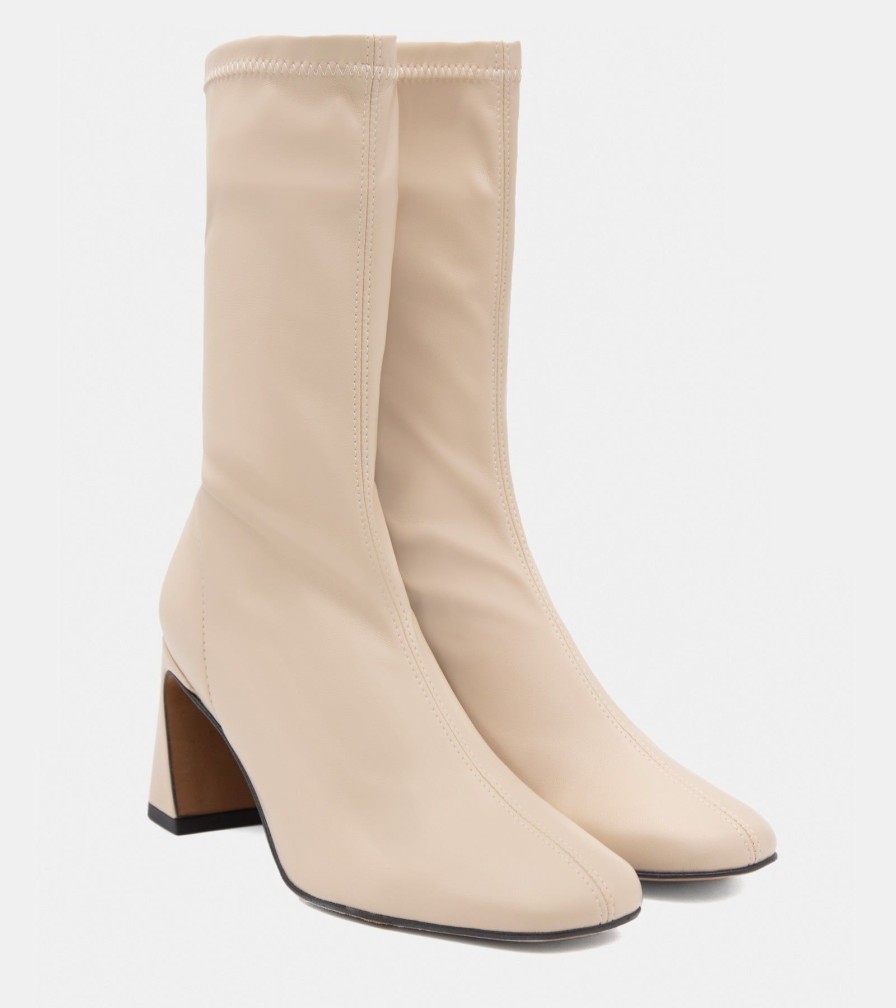 Ankle Boots ALARCON | Tronchetti Pelle Panna