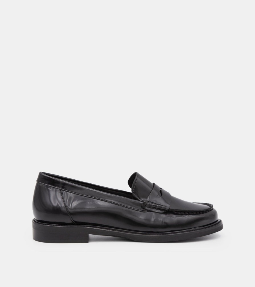 Moccasins LADYSHOES | Black Brushed Loafers