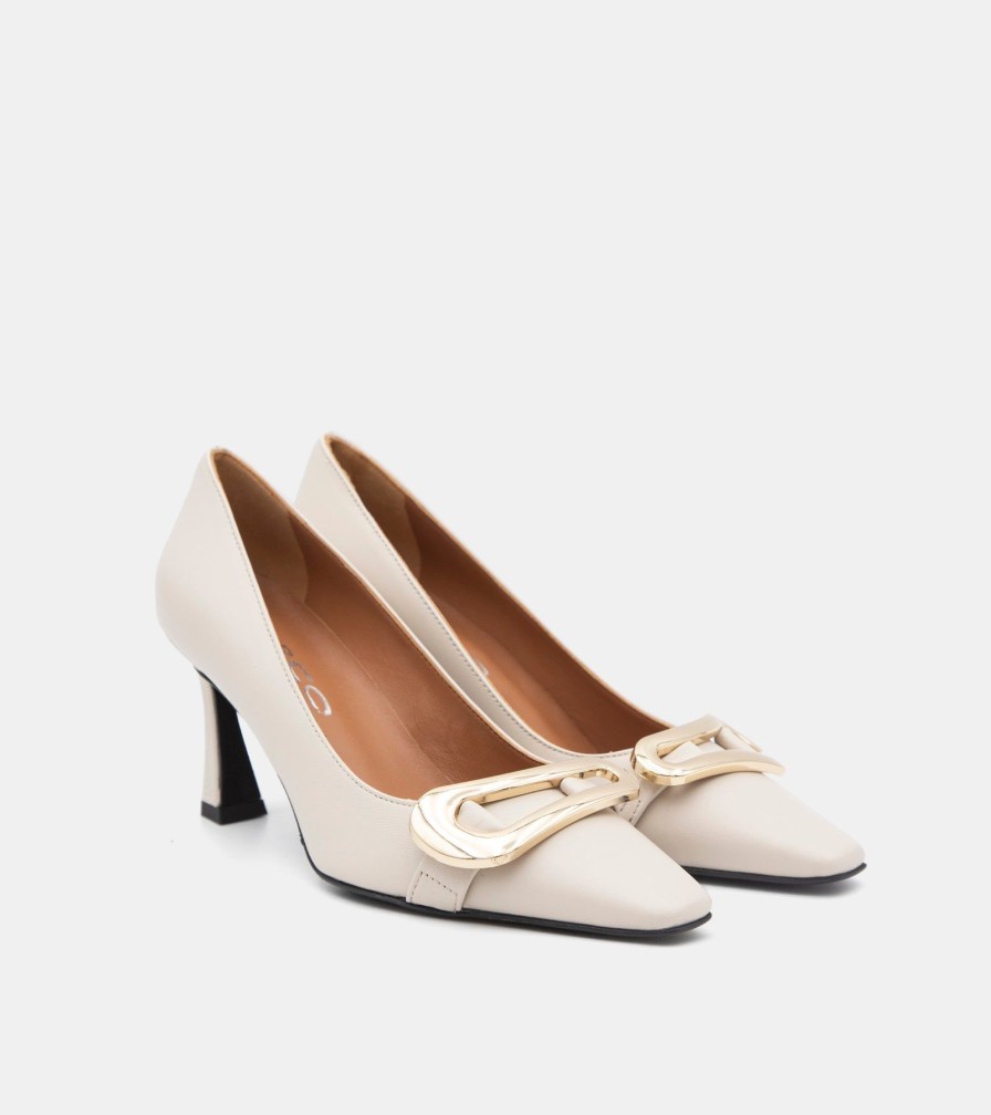 Pumps MARTINA | Milk Nappa Decollete